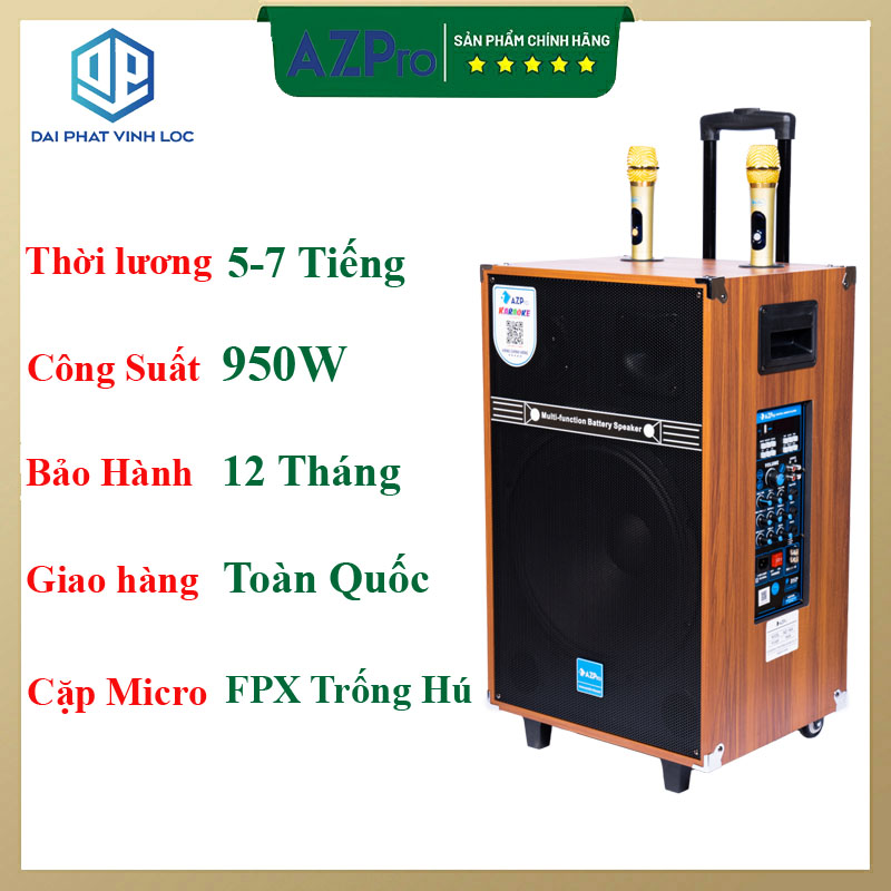 Loa Kéo Karaoke Công Suất Lớn 950W Loa Kéo AZPro AZ