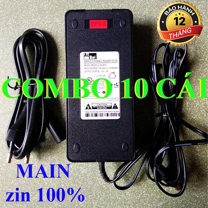 Combo 10 nguồn acbel 12v5a zin kèm dây nguồn số 8 bảo hành 12 tháng - adapter acbel 12v5a