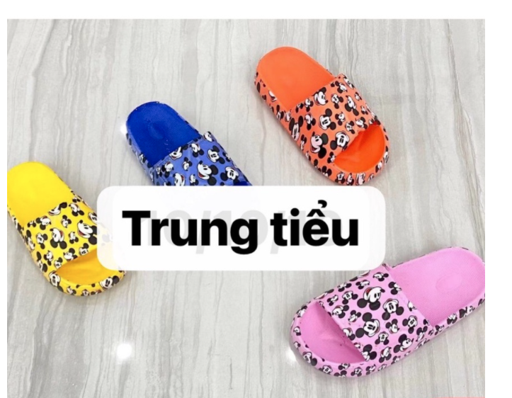 Dép bánh mỳ chữ x hình mickey cho bé