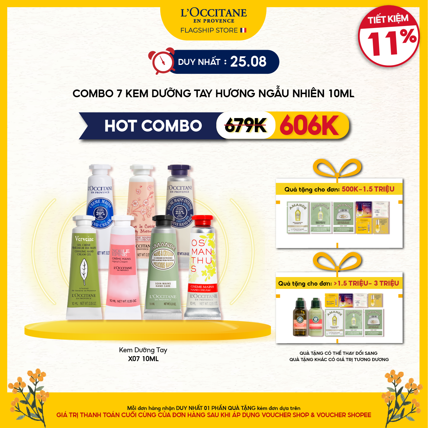 Bộ Sưu Tập Kem Dưỡng Tay Bơ Đậu Mỡ Hương Nước Hoa L'Occitane Handcream Collection 10ml ( hương ngẫu nhiên)