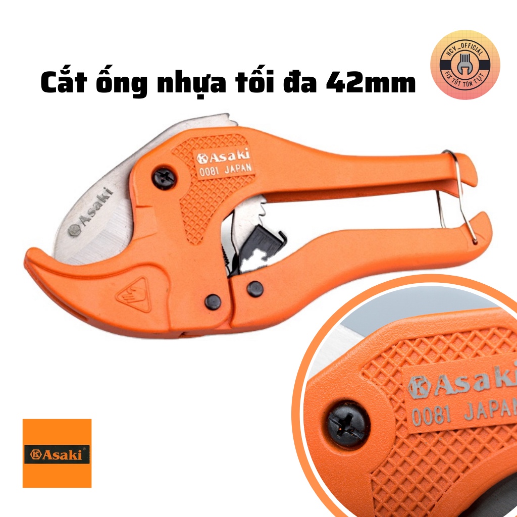 Kìm cắt ống nhựa pvc, ppr, pe asaki 42mm-kéo cắt ống nhiệt