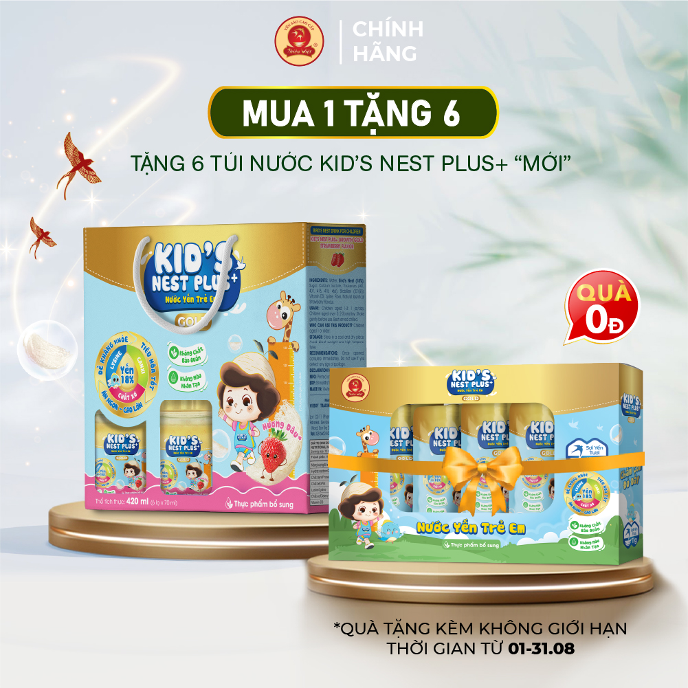 Nước yến trẻ em kid's nest plus+ 18% yến