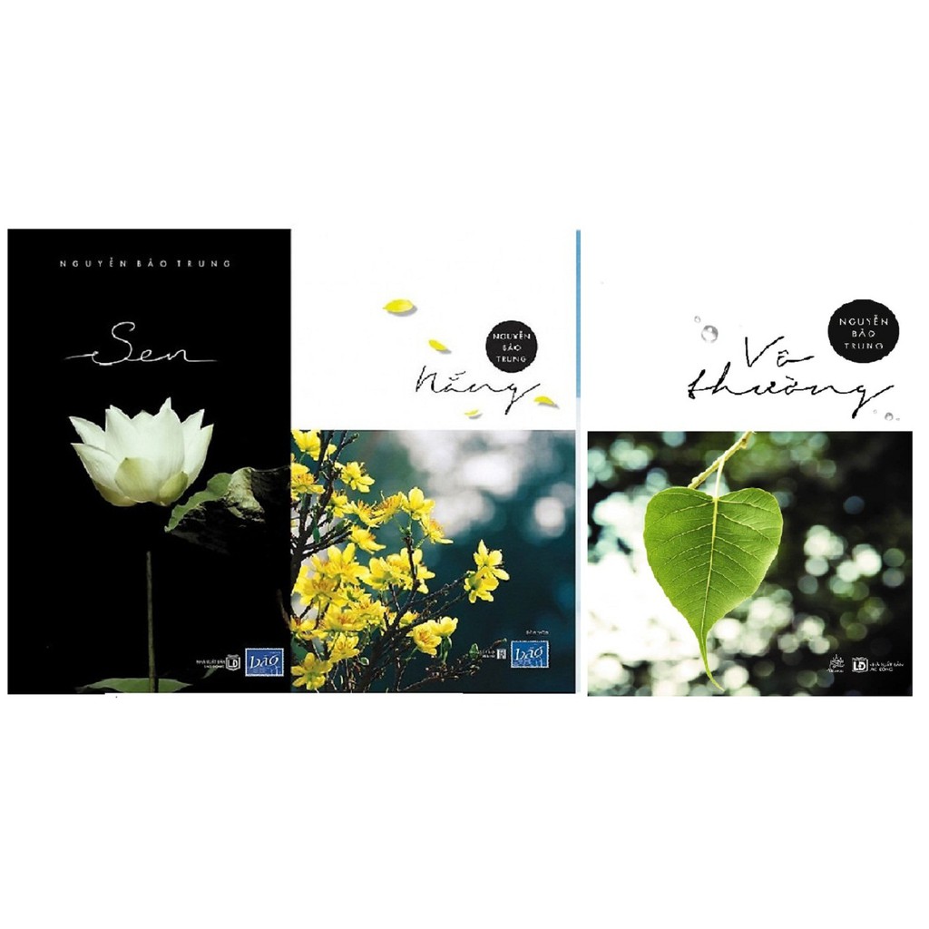 nguyetlinhbook Combo Sách - Nắng + Sen + Vô Thường - Tác Giả: Nguyễn Bảo Trung (nguyetlinhbook).