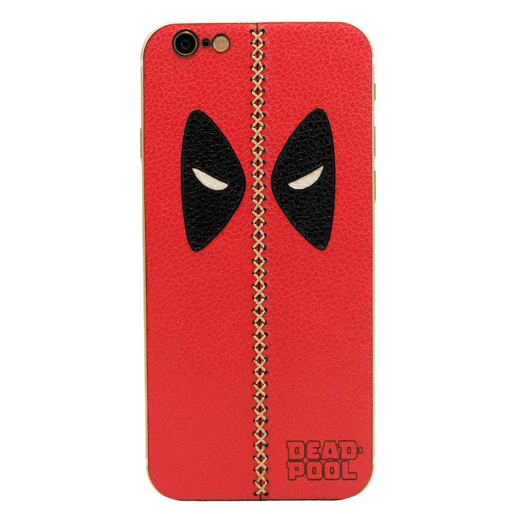 Dán da phiên bản DEADPOOL iPhone 6/6s/6 Plus/6s Plus làm từ da bò thật cao cấp - Chính hãng Davis.