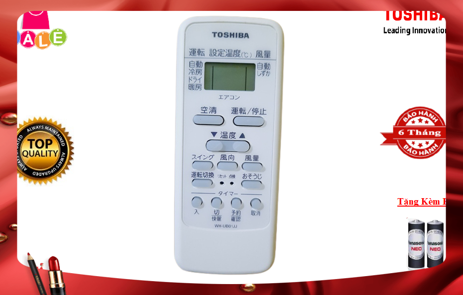 Remote Điều khiển từ xa điều hòa Toshiba hàng nội địa, nhật bãi- Hàng chính hãng mới 100% -bảo hành 06th-tặng kèm PIN
