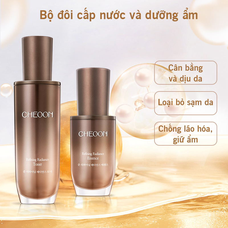 Serum Toner+essence Bộ đôi chăm sóc làn da gồm toner 100ml và Essence 30ml phù hợp mọi loại da giúp Da căng bóng và trẻ hóa làn da