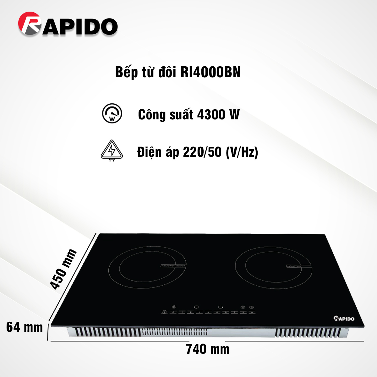 Bếp từ đôi ri4000bn rapido