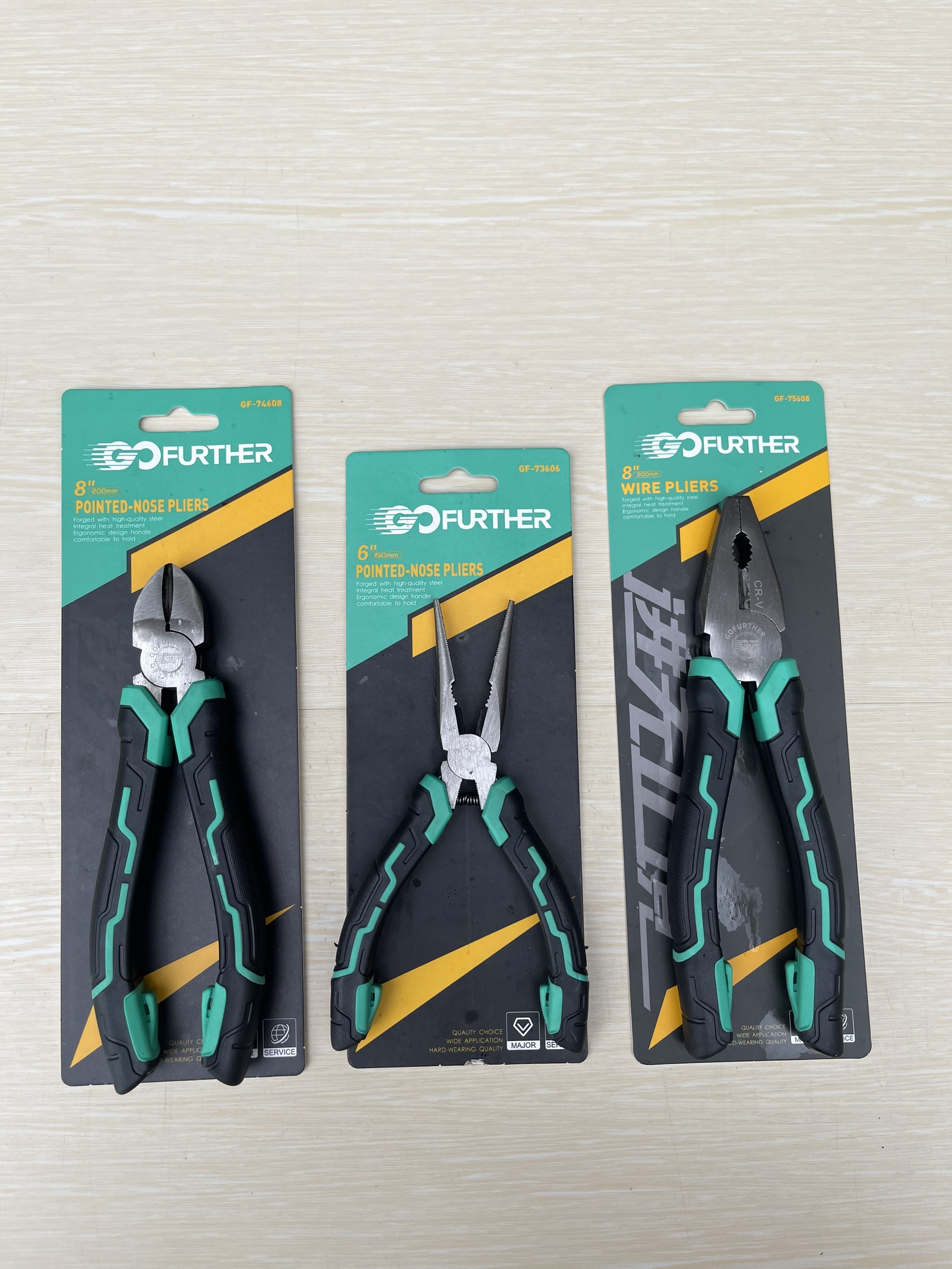 Combo bộ 3 kìm điện, cắt, nhọn đa năng Go Futher
