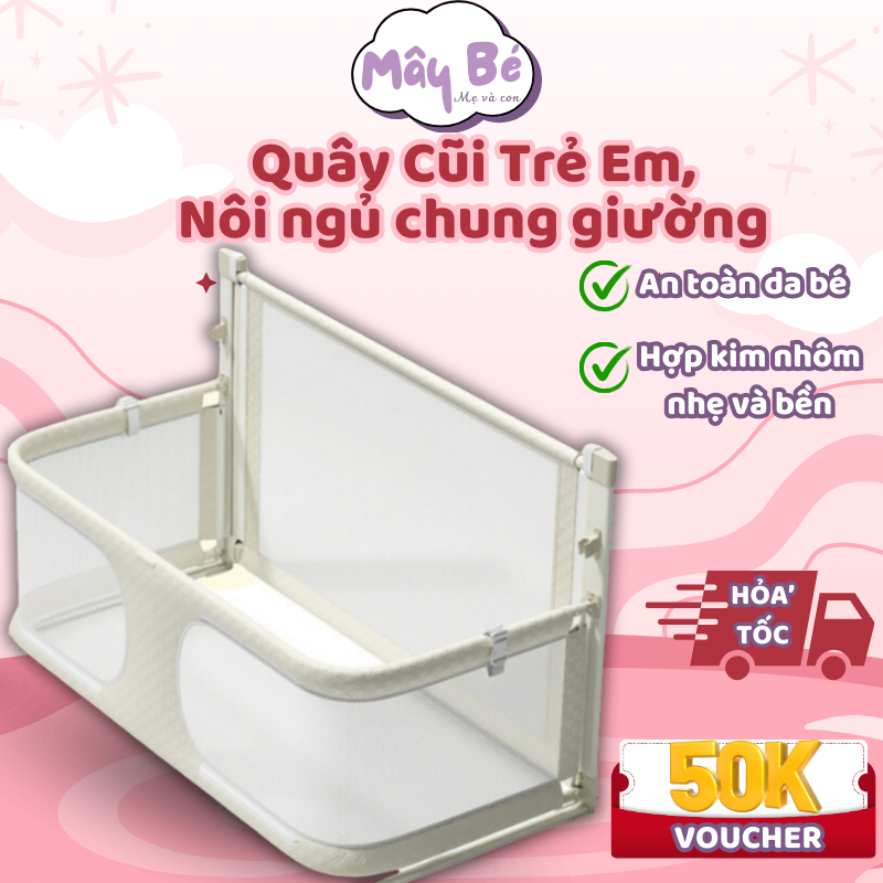 Quây cũi ngủ chung giường cho bé, cũi quây giường đa năng cho bé ntbjj-101