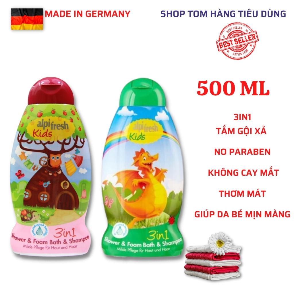 Sữa tắm gội 3in1 dành cho bé alpi fresh kids 500ml hàng đức