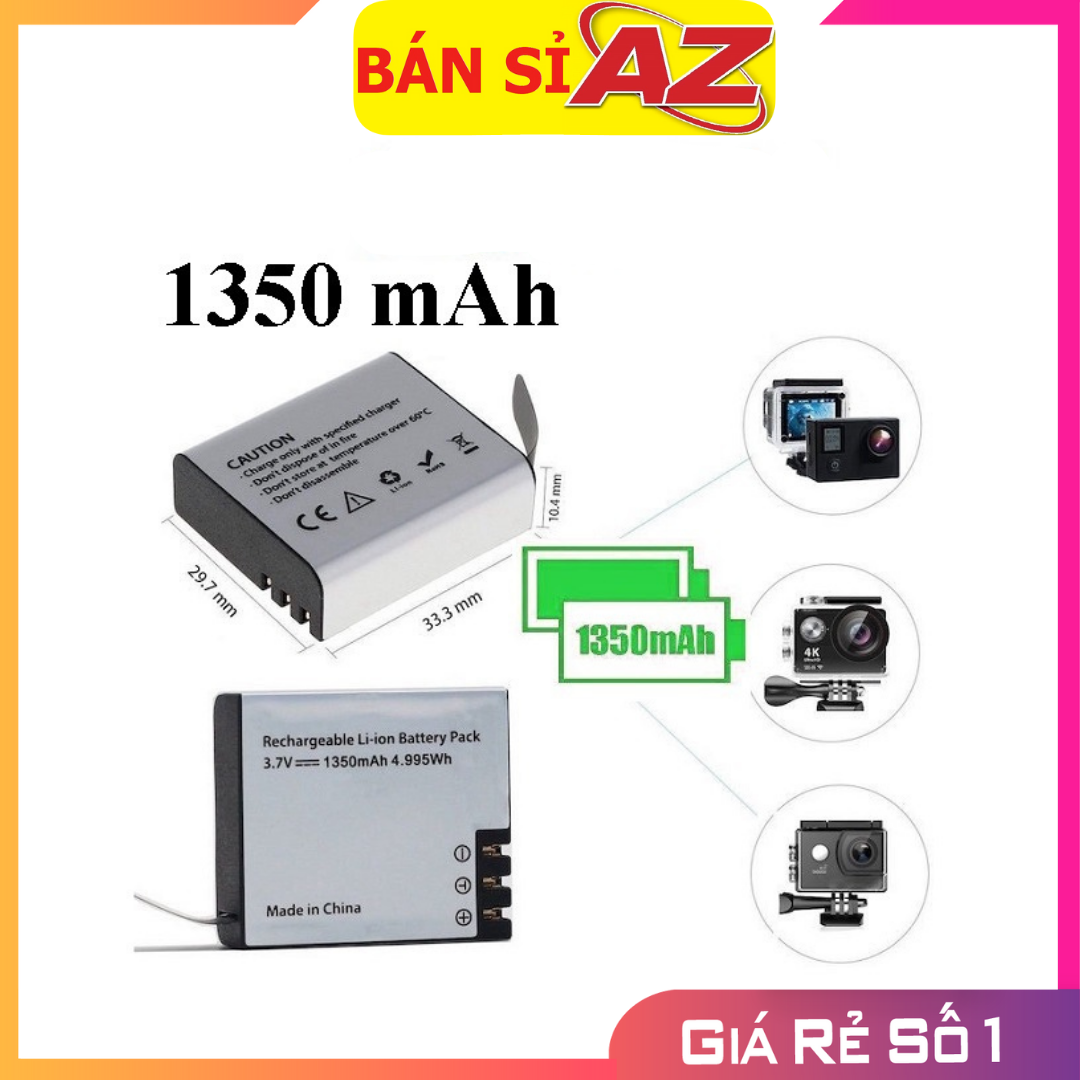 Pin 1350 mah, pin camera hành trình, pin 1350 dành cho mọi loại camera hành trình