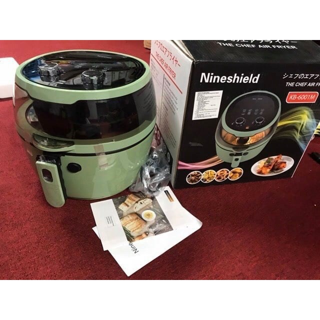 nồi chiên không dầu nine shield 8l dung tích lớn