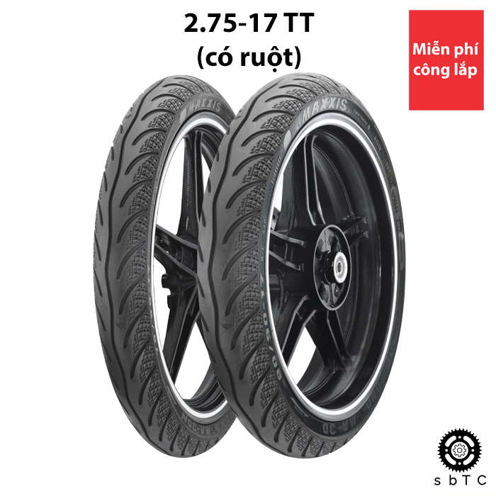 Lốp vỏ xe máy Maxxis 3D 2.75-17 TT - 275 2.75 17 chính hãng