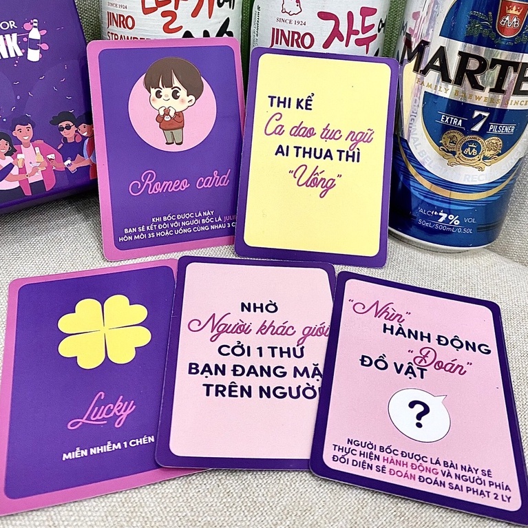 Bộ bài Uống Đê "Do or Drink" Drinking game uống rượu 86 lá cơ bản, 60 lá mở rộng cho nhóm bạn trong bữa nhậu