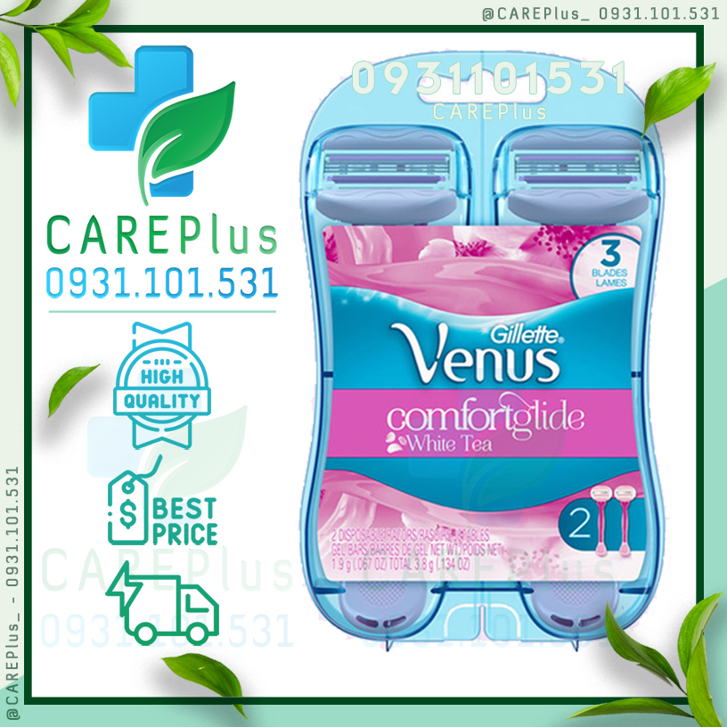 Dao cạo nữ 3 lưỡi Gillette Venus Gillette Venus Spa Breeze / Comfort Glide White Tea Razor | CAREPlus_
