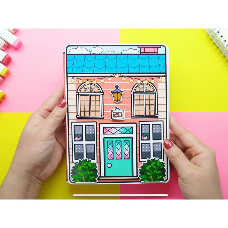 CandyHome Paper -Ngôi nhà búp bê giấy Aesthetic Mansion sách hoàn thiệnCandy Home Quiet Book Episode 127 Royal Style Interior Quiet Book