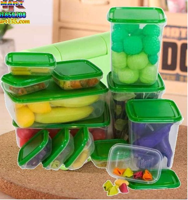 - bộ 17 hộp nhựa đựng thực phẩm chất liệu nhựa cao cấp đạt tiêu chuẩn quốc tế - an toàn cho sức khỏe