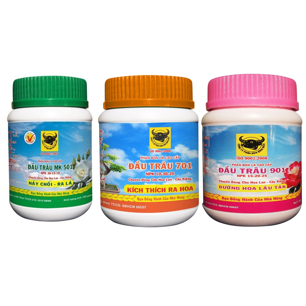 Phân bón lá đầu trâu mk 501 - mk 701 - mk 901 hũ 400gr