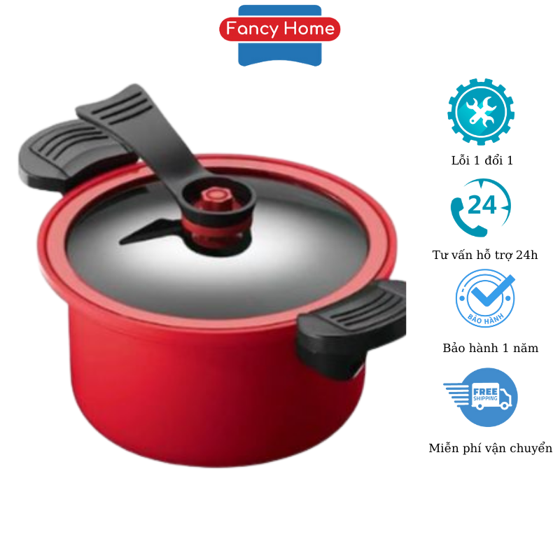 Nồi áp suất đa năng Fancy Home nhập khẩu từ Hàn Quốc nấu được bếp từ, hầm xương, hầm gà, nấu nhanh siêu tiết kiệm, an toàn phù hợp cho mọi đối tượng