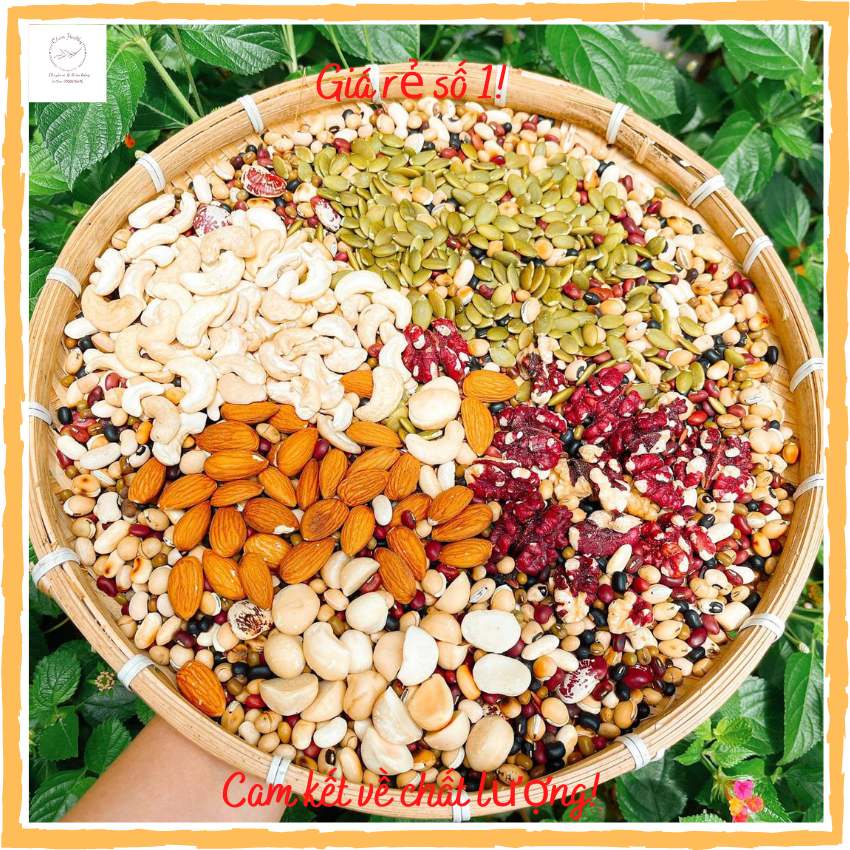 Ngũ cốc lợi sữa, ngũ cốc dinh dưỡng cho bà bầu làm từ 17 loại hạt dinh dưỡng( óc chó, hạnh nhân,maca.... hộp 500g