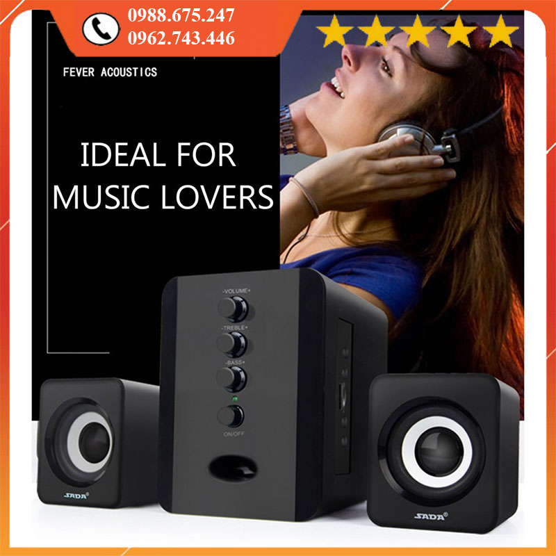 Loa vi tính công suất lớn, Loa vi tính SADA D202 âm thanh siêu trầm, có núm chỉnh BASS Và TREBLE, thuộc Top sản phẩm loa vi tính hay hơn loa vi tính Microlab