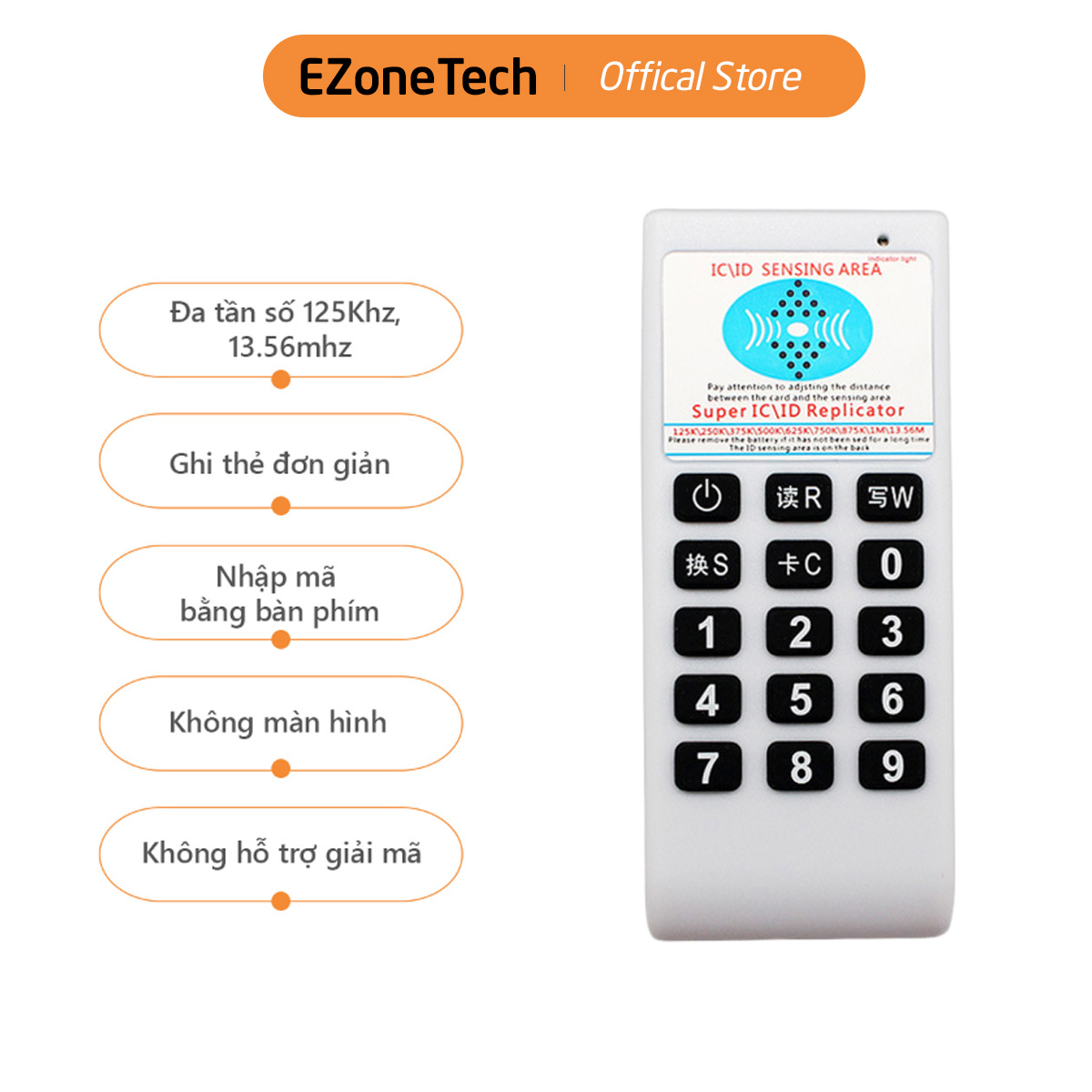 Máy ghi đọc thẻ thang máy đa tần số 125khz và 13.56mhz -ezonetech