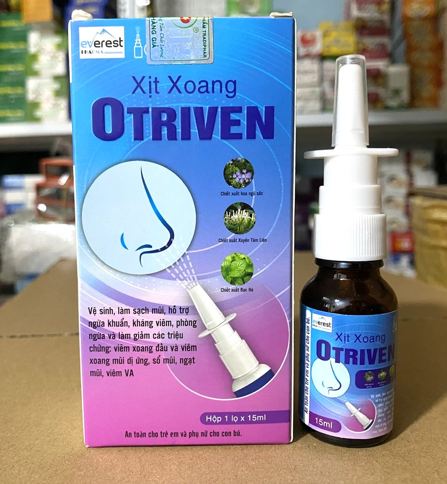 Xịt xoang Otriven Thông xoang giảm đau đầu, trán, làm giảm viem mũi viem xoang, hắt hơi chai