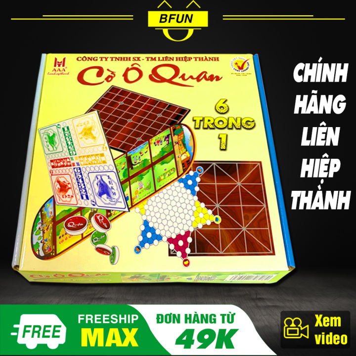 Ô Ăn Quan 6 Trong 1: Cờ Ô Ăn Quan + Cờ Gánh+ Cờ Nhảy+ Cờ Vây+ Cờ Cá Ngựa+ Cờ Caro - Đồ Chơi Cho Bé Trai Bé Gái BFUN