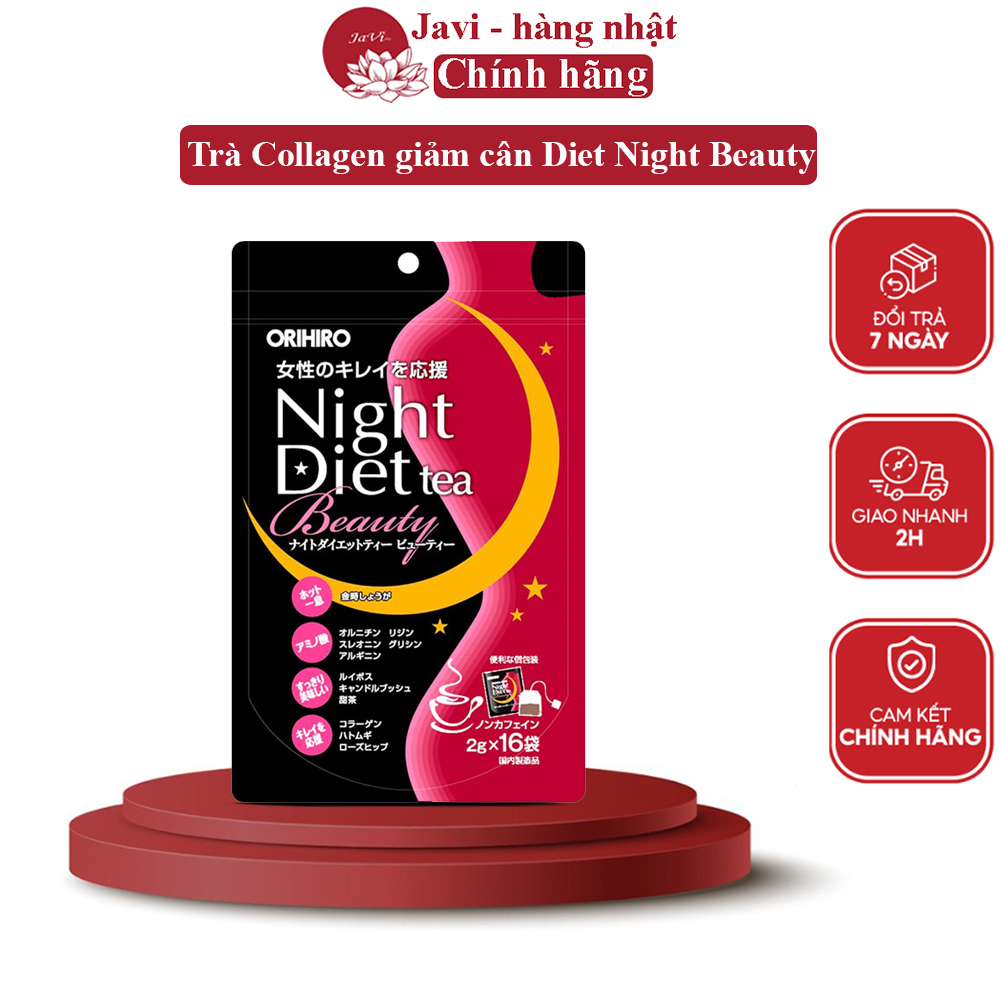 Trà túi lọc collagen giảm cân diet night beauty Orihiro GIẢM CÂN ĐẸP DA BAN ĐÊM (PHIÊN BẢN MỚI ) giảm cân nhanh giảm cân cấp tốc giảm cân siêu tốc giam can cap toc giam can sieu toc vien uong giam can