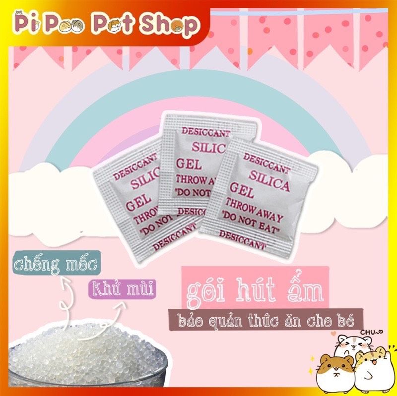 Gói hút ẩm bảo quản thức ăn cho Hamster và thú cưng