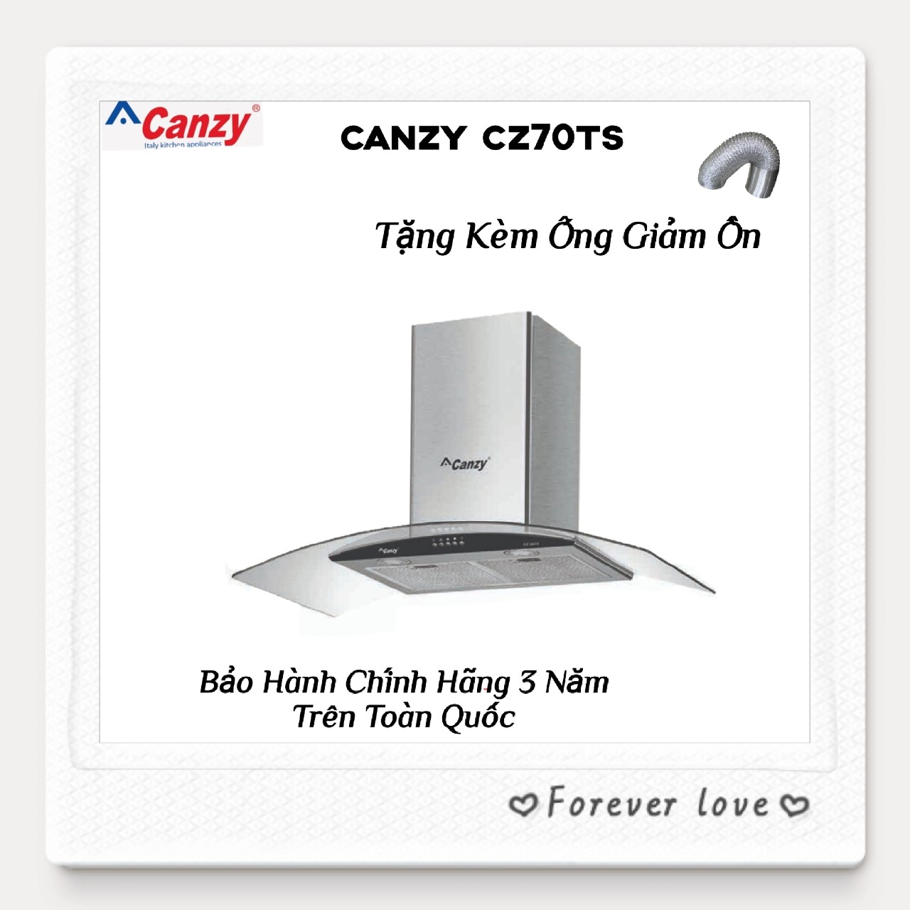 Máy Khử Mùi Kính Cong Cao Cấp CANZY CZ70TS