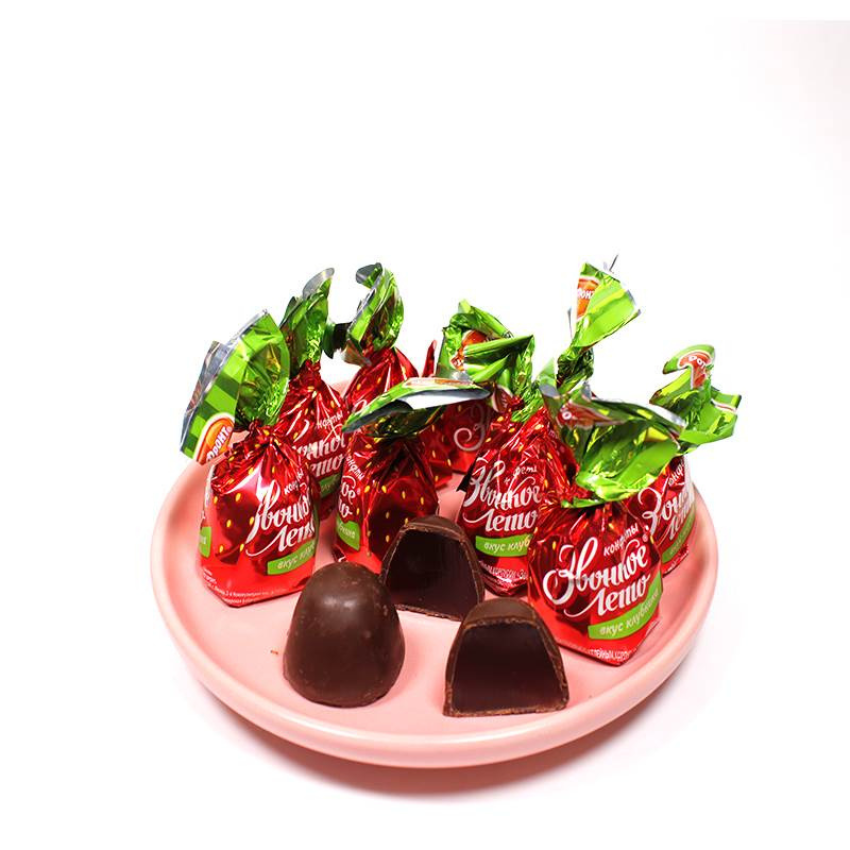 Gói 1kg Kẹo Socola Nga Nhân Thạch Dâu K95 - Ăn Vặt BeeGin