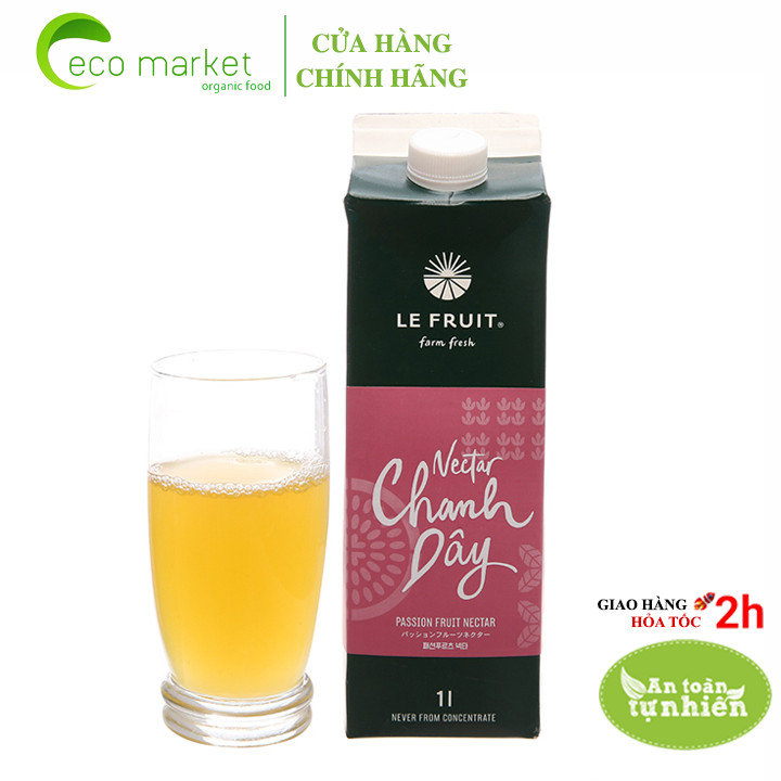 Nước ép trái cây chanh dây le fruit hộp 1l