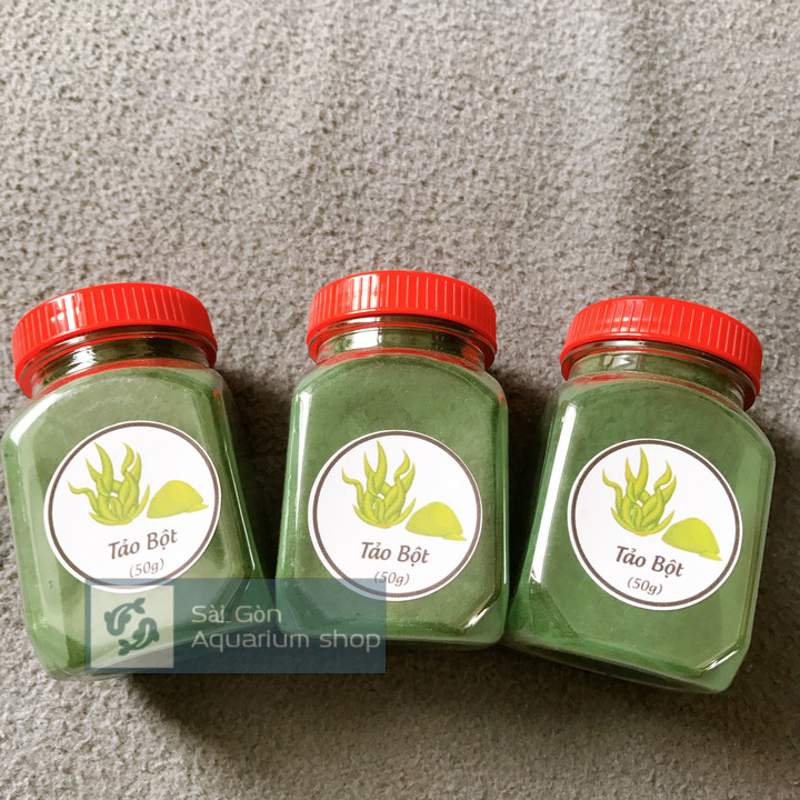 3 Hủ Tảo Bột 1 Hủ 50g, Thức Ăn Cho Cá, Tép Cảnh, Artemia