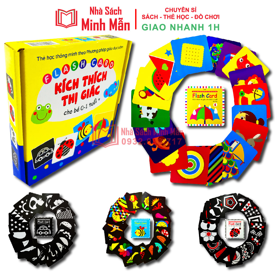 BỘ THẺ FLASH CARD GIÚP KÍCH THÍCH THỊ GIÁC VÀ PHÁT TRIỂN CÁC GIÁC QUAN CHO TRẺ SƠ SINH