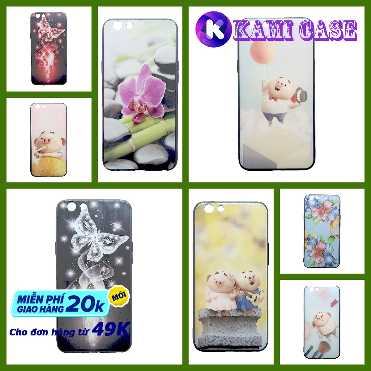 Ốp lưng oppo f1s cứng bóng viền dẻo