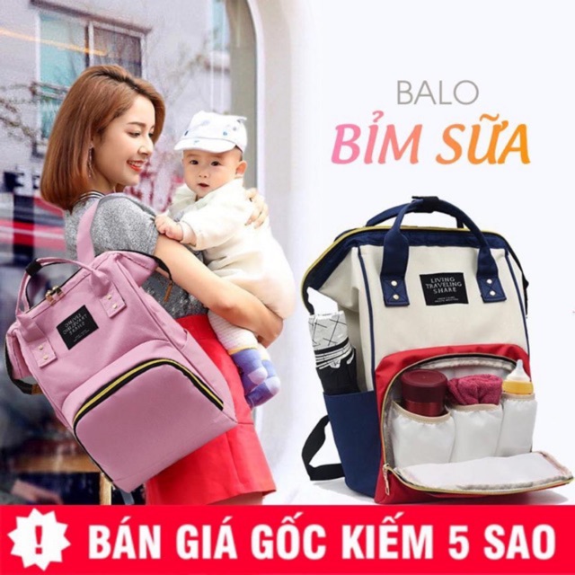Balo bỉm sữa đựng cả thế giới cho mẹ khi đi ra ngoài