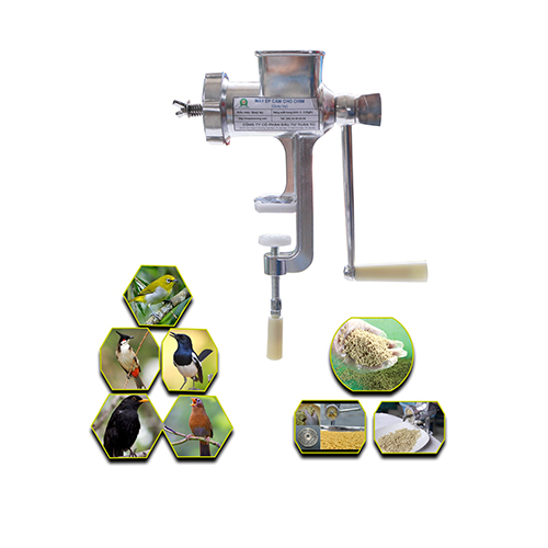 Máy ép cám chim 3A kiểu quay tay|máy ép cám chim cầm tay|máy đùn,làm cám cho chim chào mào, khuyên