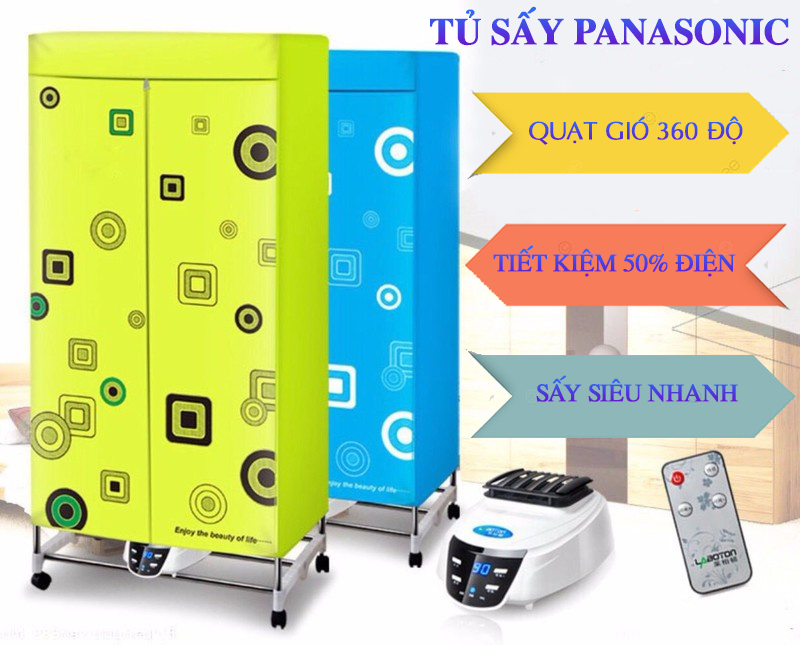 Tủ sấy quần áo Panasonic tia UV diệt khuẩn Khung gấp NEW 2021 - Tủ sấy quần áo tiết kiệm điện - Tủ sấy quần áo - Máy sấy quần áo