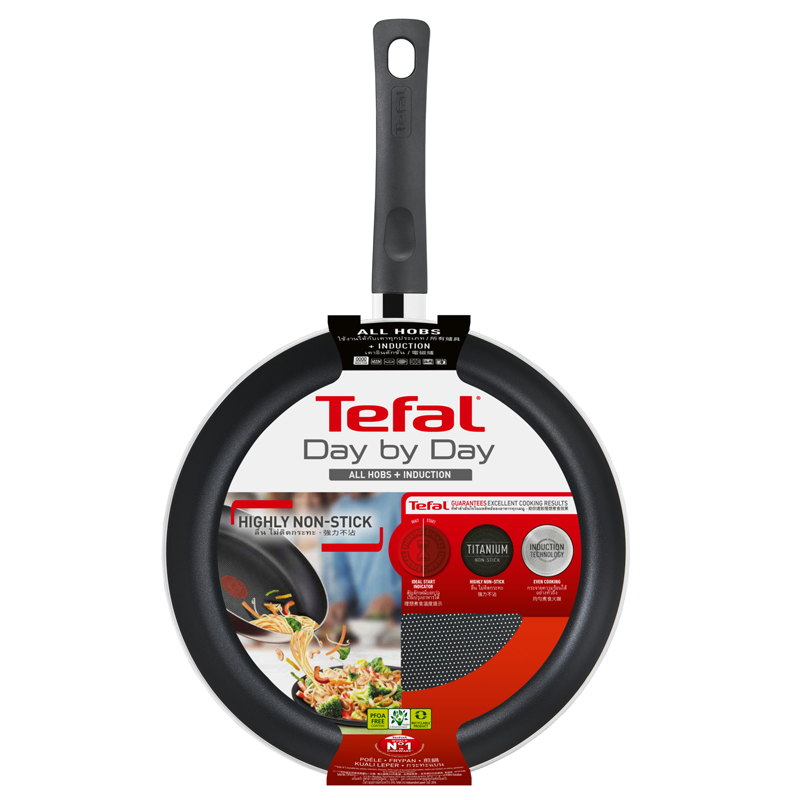 Chảo chiên chống dính đáy từ TEFAL Day By Day 24cm- dùng được trên bếp từ, thương hiệu Pháp