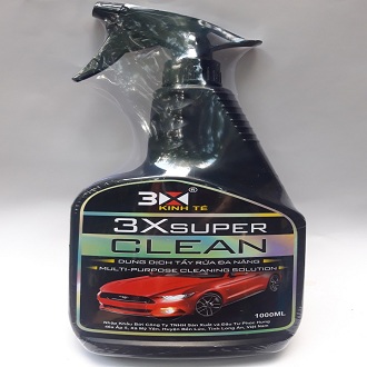 Dung dịch tẩy đa năng 3X-1000ML tẩy kính xe, lốp xe, các loại xe cơ giới dính dầu nhớt, các vật dụng gia đình