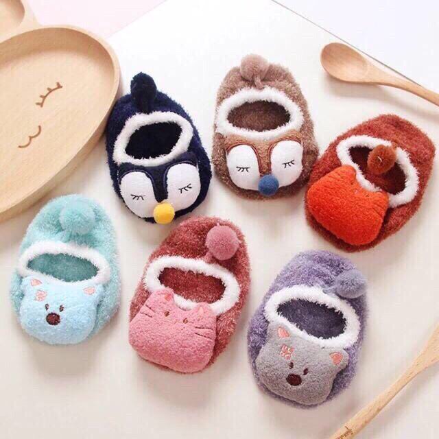 Tất Xù hình thú nhồi bông chống trơn trượt cho bé