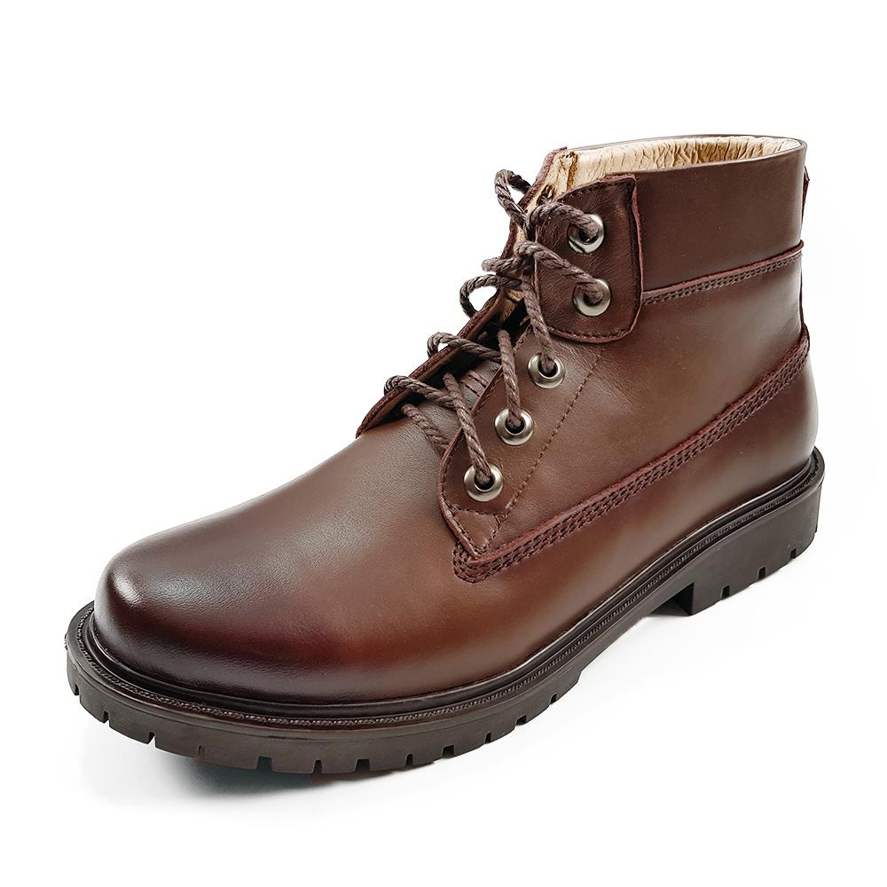 Giày Boot Nam Cổ Cao Da Bò Nguyên Tấm 100% Phủi Hầm Hố Cá Tính Ensado DR14LM (Nâu)