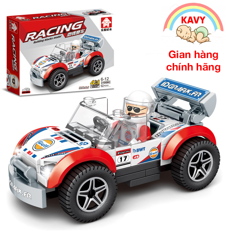 Bộ đồ chơi xếp hình xe đua công thức một hơn 90 chi tiết phát triển tư duy của bé và cả nhà có thể chơi cùng nhau -KAVY