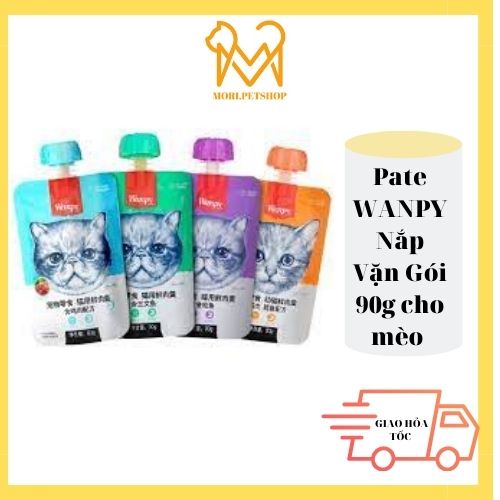 Soup thưởng wanpy nắp vặn cho mèo - súp thưởng cho mèo tuýp 90g