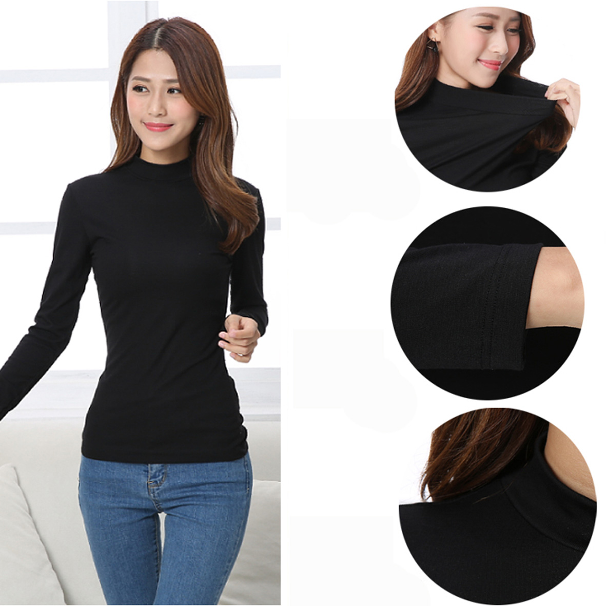 Áo pull NỮ dài tay lót nỉ giữ nhiệt tốt- New style