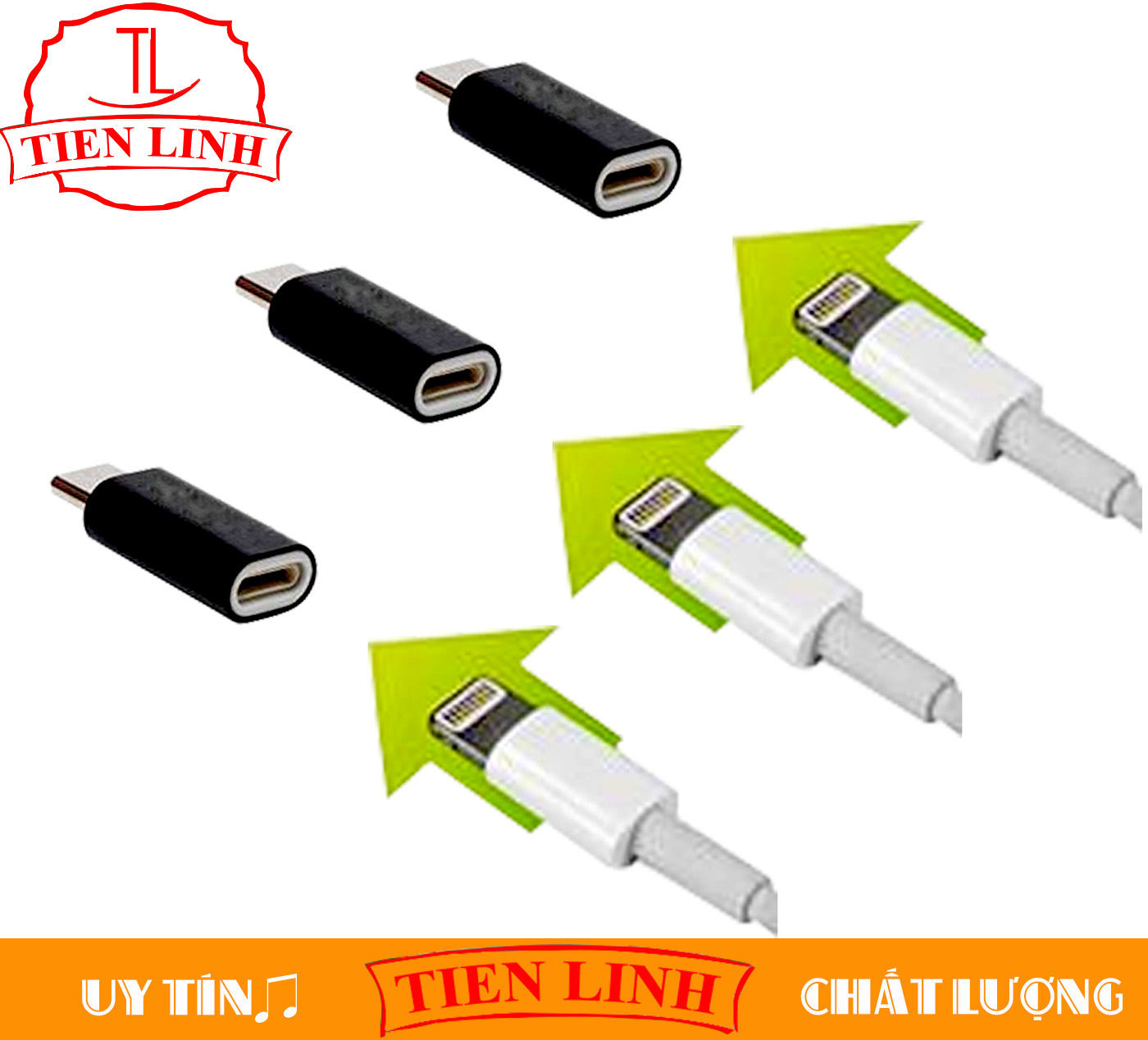 Bộ 3 đầu chuyển đổi từ Lightning sang Type C