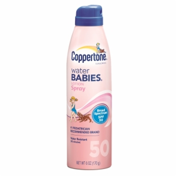 Bình xịt chống nắng kháng nước cho trẻ em Coppertone Water Babies SPF 50 Water Babies Spray Lotion (Mỹ)