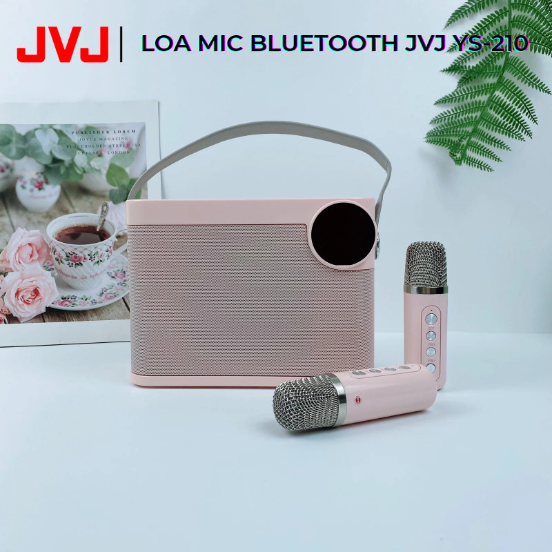Loa bluetooth karaoke kèm 2 mic JVJ YS-210 Không dây, kèm 02 mic hát công suất lớn 20W - Bảo hành chính hãng 06 Tháng