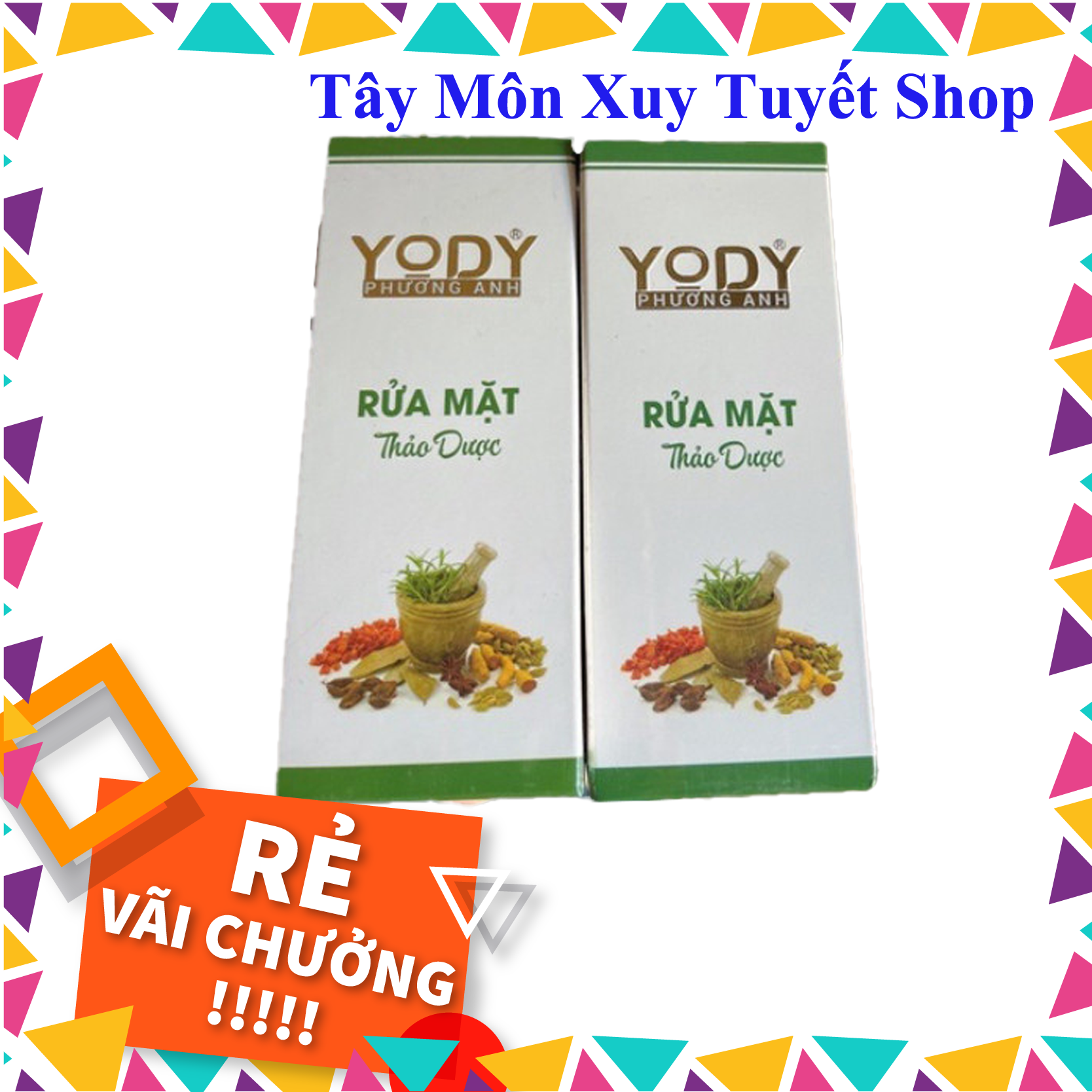 Bột Rửa Mặt sạch mụn Thảo Dược Yody White Phương Anh chính hãng